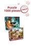 2 Piece 1000 Piece Puzzle - Toscana and Fire and Water