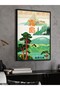 Japanese Travel Poster One Piece Black Wooden Framed Painting - 5