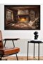 Fireplace Temperature One Piece Black Wooden Framed Painting