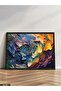 Brush Strokes One Piece Black Wooden Framed Painting - 2