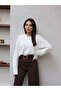 Seam Detail Wide-Leg Stretch Fabric Trousers - 5