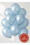 Set of 10 Metallic Light Blue Balloons 12 Inch (30 cm) |   Helium Compatible, Party and Decoration Balloon