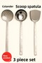 Simple 3-Piece Stainless Steel Serving Utensil Set Ladle Colander Spatula Dowry Set