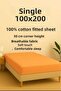 Single Fitted Bed Sheet 100% Cotton