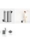Brabantia Newicon Matt Steel Pedal Bin 5Lt - 4