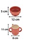 2-Piece Silicone Baby Feeding Set / Food Bowl / Baby Cup - Brick Color - 4
