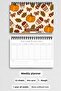Book Coffee and Flower Themed A5 Wirebound to Do List Weekly Planner - 3