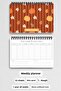 Autumn-Themed Cozy Design Themed A5 Spiral-Bound To-Do List Weekly Planner - 3