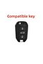 Peugeot 301 307 308 208 508 2008 3008 Partner Flip Key Protection Case Black Silver - 2