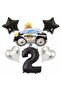 Police Car Number Balloon Foil Set Age 2