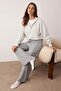 Gri Yumoş Örme Pantolon TWOAW21PL0094 - 2