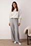 Gri Yumoş Örme Pantolon TWOAW21PL0094