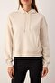 Taş Oversize/Geniş Kalıp Kalın İçi Polarlı Örme Sweatshirt TWOAW26SW00209 - 3