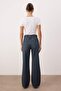 Mavi-Gri Yüksek Bel Geniş Paça Wide Leg Jeans TWOAW26JE00113 - 4
