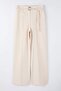 Ekru Pamuklu Gabardin Kemerli Wide Leg/Geniş Paça Pantolon TBBAW26AR00025 - 7