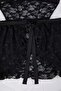 Siyah Kapsız Balenli Dantelli Büyük Beden Fantezi Babydoll TBBAW26DH00001 - 5