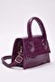 Plum Crocodile Textured Cross Strap Women's Mini Size City Bag Twoaw25Oc00000 - 2
