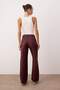 Burgundy Coated High Waist Wide Leg Jeans Twoaw26Je00166 - 4
