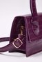 Plum Crocodile Textured Cross Strap Women's Mini Size City Bag Twoaw25Oc00000 - 4