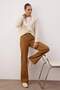 Camel Yüksek Bel Vintage Yıkama Özel Renk Denim Wide Leg/Geniş Paça Jeans TWOAW26JE00110 - 2