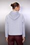 Gri Melanj Kalın İçi Polarlı Kapüşonlu Fermuarlı Oversize/Geniş Kesim Örme Sweatshirt TWOAW26SW00111 - 4