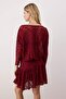 Burgundy Boho Knitted Lace Mini Dress Tpraw26El00046 - 4