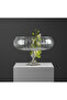 Lotus Crystal 24 cm Cut Decorative Metal-Base Salad Bowl Glass Serving Tray - Serving Plate - 3