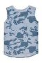 Camouflage Pattern Printed Zero Sleeve T-Shirt for 6-9 Years Old - Gray - 2