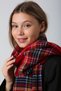 Red Line Patterned Women's Shawl - 7