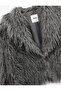 Suni Faux Fur Coat Long Sleeve Shawl Collar Short - 5