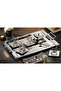 Mi̇os 12 Person Tea Set 18 / 10 with Steel Cups 40 Pieces