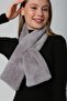 Gray Soft Textured Plush Women's Neck Collar - 8
