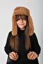 Camel Plush Fur Headband with Earmuffs and Pompom for Girls - 7