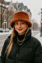 Tile Soft Textured Plush Bucket Women's Hat