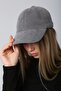 Gray Nubuck Suede Unisex Cap Hat - 6