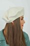 Ecru Wool Painter Women's Beret - 5