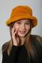 Saffron Soft Textured Plush Bucket Women's Hat - 2