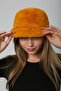 Saffron Soft Textured Plush Bucket Women's Hat - 8