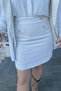 Women's Gold Buttoned Hidden Zippered Tweed Skirt