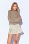 Soft Textured Zippered Women's Knitwear Cardigan Mink |   Mkw539427-01 - 8
