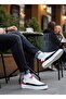 Ba0801 High Sole White Parachute Fabric Skin Detailed Men's Shoes