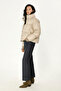 Women's Beige Windproof Water Resistant Filled Coat - 5