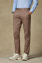 Chino Twill Cotton Blend Slim Fit Khaki Men's Straight Trousers - 5