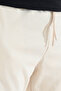 Men's Cream Jogger Pants Lace-Up Elastic Waist Relaxed Fit Sweatpants - 6