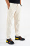 Men's Cream Jogger Pants Lace-Up Elastic Waist Relaxed Fit Sweatpants - 4