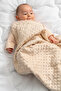 Velvet Quilted Beige Chickpea Baby Blanket – Double-Sided / Seasonal / Newborn / Swaddle - 7