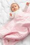 Velvet Quilted Pink Chickpea Baby Girl Blanket – Double-Sided / Seasonal / Newborn / Swaddle - 6