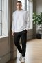 Cotton Men's Jogger Sweatpants Black Loose Fit Drawstring Pockets Soft Touch 3 Thread Oversize - 2