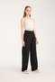 Women's Pleated Fabric High Waist Palazzo Pants - 7
