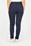 Women Skinny Fit Washed Stretchable 34 Length Denim Jeans, Navy - 4